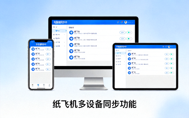 纸飞机软件多设备同步功能展示